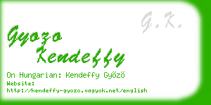 gyozo kendeffy business card