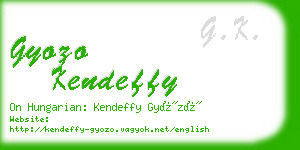 gyozo kendeffy business card